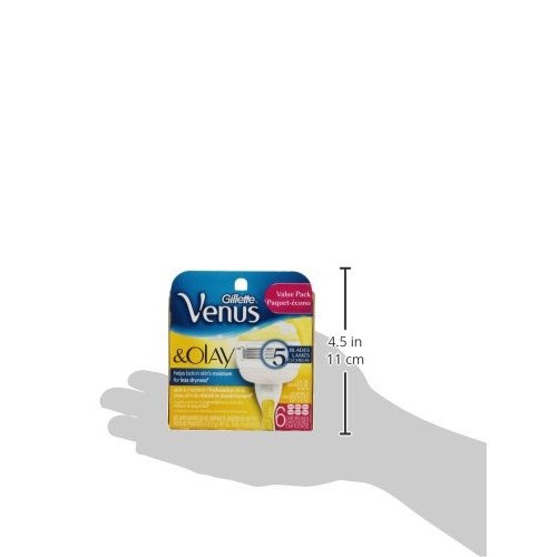 Gillette Venus ComfortGlide Womens Razor Blade Refills, 6 Count, Infused with...