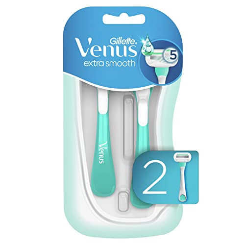 Gillette Venus Extra Smooth Sensitive Disposable Razors for Women with Sensit...