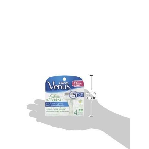 Gillette Venus Extra Smooth Sensitive Womens Razor Blade Refills, 4 Count, De...