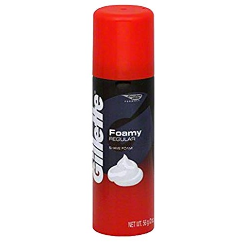 Gillette 3 Foamy Regular Shave Foam Men 2oz Travel Size (3 PACK)