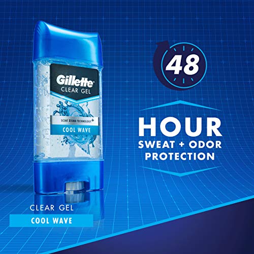 Gillette Antiperspirant Deodorant for Men, Cool Wave Scent, Clear Gel, 3.8 Oz...