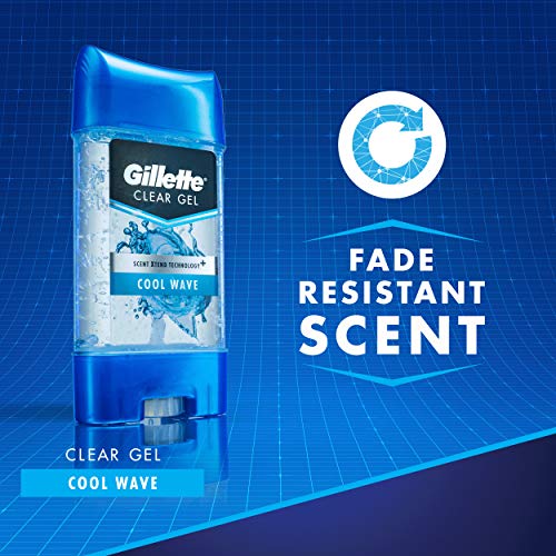 Gillette Antiperspirant Deodorant for Men, Cool Wave Scent, Clear Gel, 3.8 Oz...