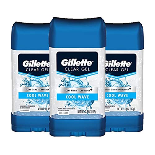 Gillette Antiperspirant Deodorant for Men, Cool Wave Scent, Clear Gel, 3.8 Oz...