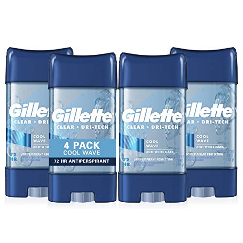 Gillette Antiperspirant Deodorant for Men, Invisible Solid, Cool Wave, 72 Hr....