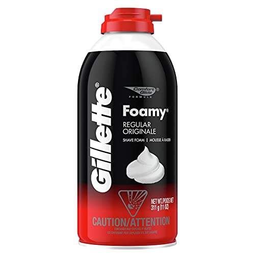 Gillette Foamy Regular Shaving Cream, Pack of 12, 11 oz each