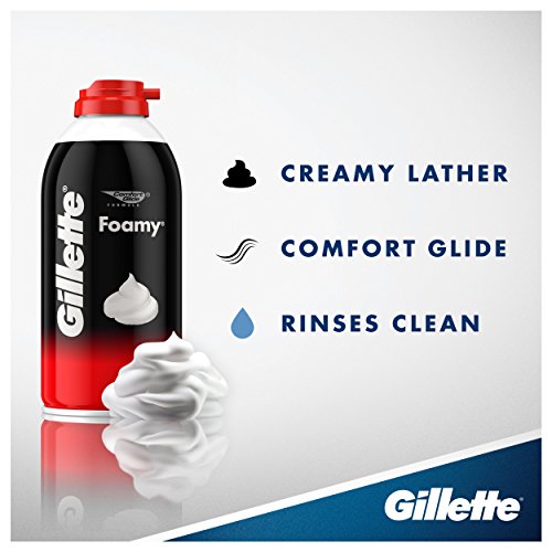 Gillette Foamy Regular Shaving Cream, Pack of 12, 11 oz each
