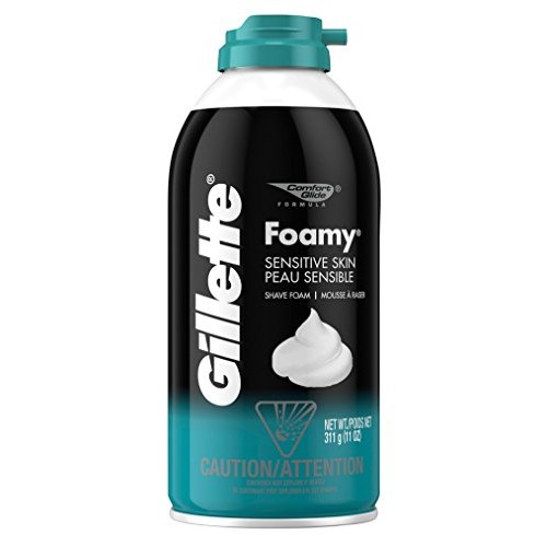 Gillette Foamy Shave Foam Sensitive 11 Ounce (325ml) (2 Pack)