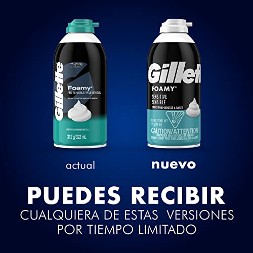 Gillette Foamy Shaving Cream, Sensitive Skin, 11 Ounce