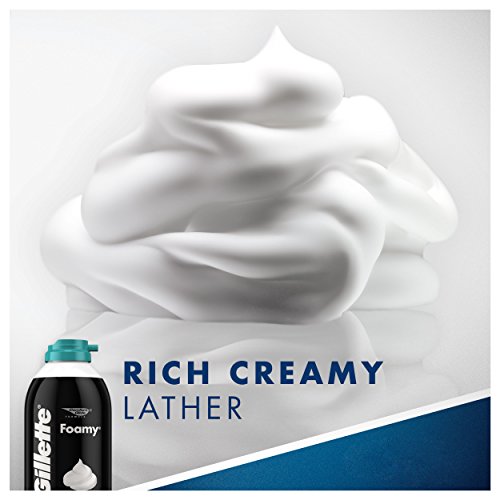 Gillette Foamy Shaving Cream, Sensitive Skin, 11 Ounce (Pack of 6)