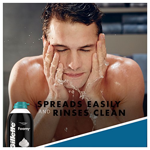 Gillette Foamy Shaving Cream, Sensitive Skin, 11 Ounce (Pack of 6)