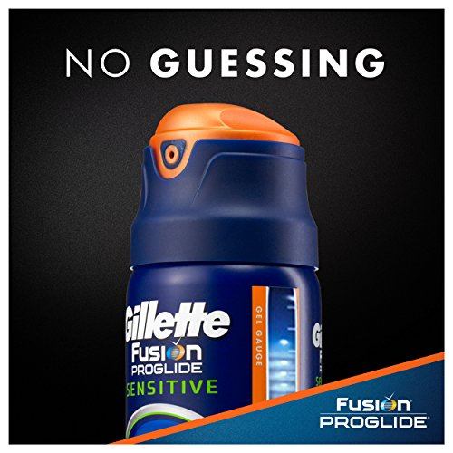 Gillette Fusion ProGlide Sensitive 2 in 1 Shave Gel, Active Sport, Pack of 2,...