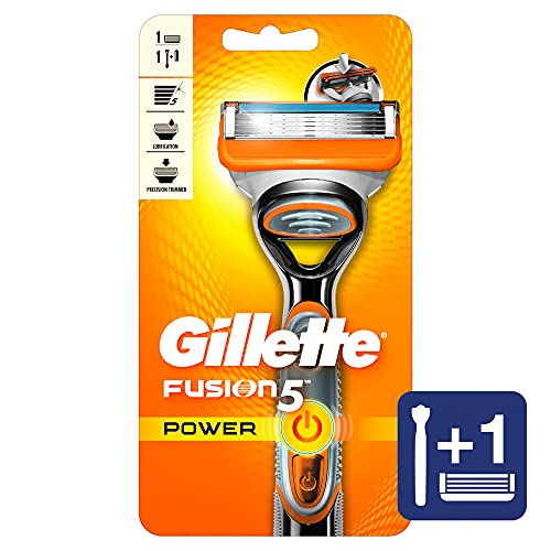 Gillette Fusion5 Power Razors for Men, 1 Gillette Razor, 1 Razor Blade Refill...