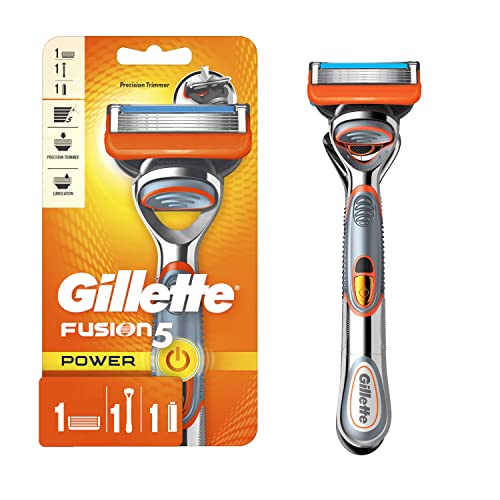 Gillette Fusion5 Power Razors for Men, 1 Gillette Razor, 1 Razor Blade Refill...