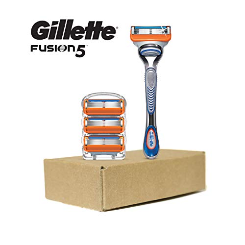 Gillette Fusion5 Razors for Men, 1 Gillette Razor, 4 Razor Blade Refills, Lub...