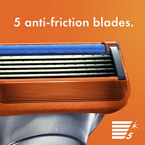 Gillette Fusion5 Razors for Men, 1 Gillette Razor, 4 Razor Blade Refills, Lub...