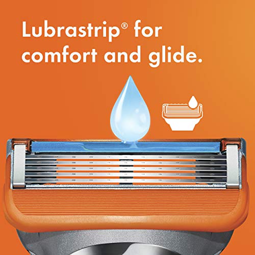 Gillette Fusion5 Razors for Men, 1 Gillette Razor, 4 Razor Blade Refills, Lub...