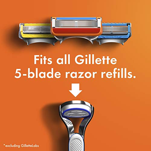 Gillette Fusion5 Razors for Men, 1 Gillette Razor, 4 Razor Blade Refills, Lub...