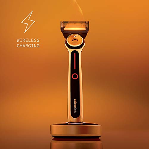 Gillette Heated Mens Razor by GilletteLabs, Deluxe Starter Shaving Kit for Me...
