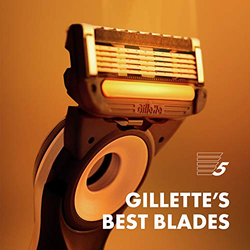 Gillette Heated Mens Razor by GilletteLabs, Deluxe Starter Shaving Kit for Me...