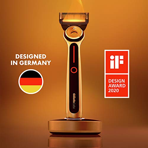 Gillette Heated Mens Razor by GilletteLabs, Deluxe Starter Shaving Kit for Me...
