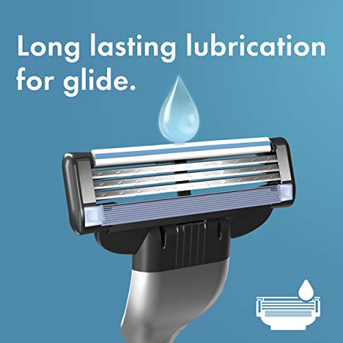 Gillette Mach3 Razors for Men, 1 Gillette Razor, 4 Razor Blade Refills