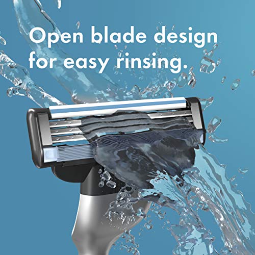 Gillette Mach3 Razors for Men, 1 Gillette Razor, 4 Razor Blade Refills