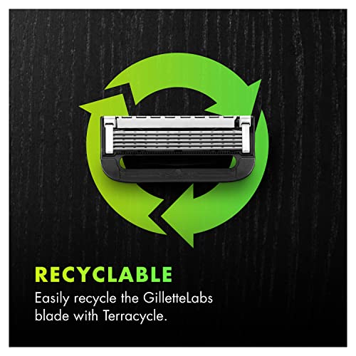 Gillette Mens Razor Blade Refills with Exfoliating Bar by GilletteLabs, Compa...