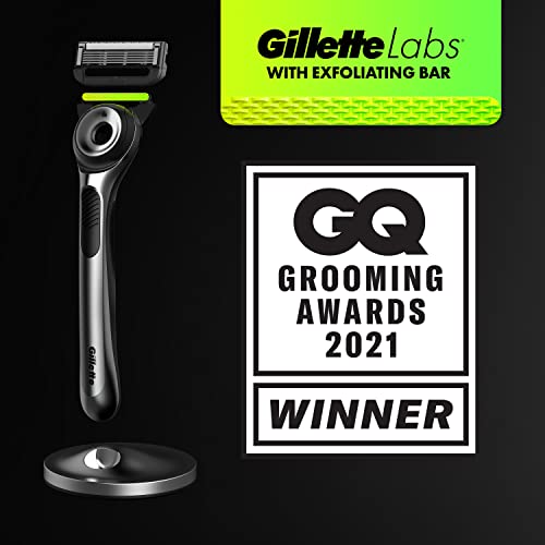 Gillette Mens Razor with Exfoliating Bar by GilletteLabs, Shaving Kit for Men...