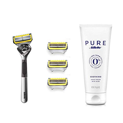 Gillette Proglide Shield Shave Gift Set for Men – 4 Proglide Shield Razor Bla...