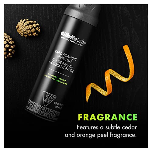 Gillette Rapid Foaming Shave Gel for Men by GilletteLabs, 7 OZ