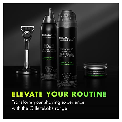 Gillette Rapid Foaming Shave Gel for Men by GilletteLabs, 7 OZ