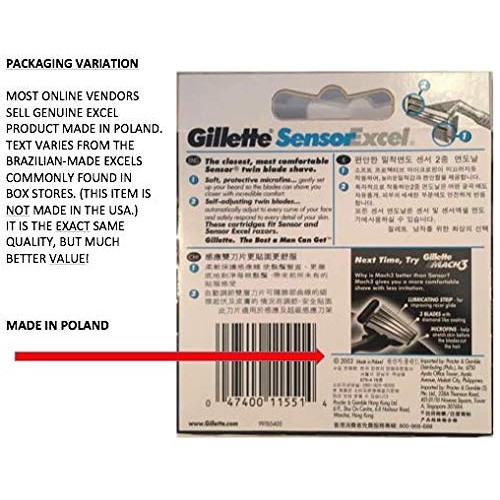 Gillette Sensor Excel - 30 Count (3 x 10 Pack)