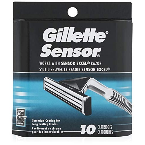 Gillette Sensor Men's Razor Blades – 10 Refills