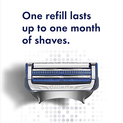Gillette SkinGuard Mens Razor Blade Refills, 12 Count, Designed for Men with ...