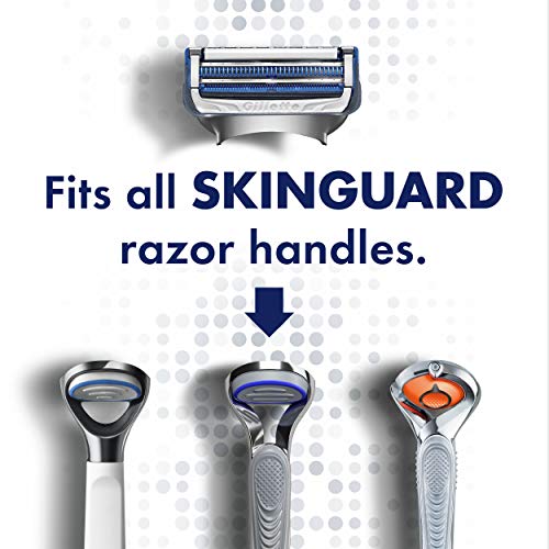 Gillette SkinGuard Mens Razor Blade Refills, 8 Count, Designed for Men with S...