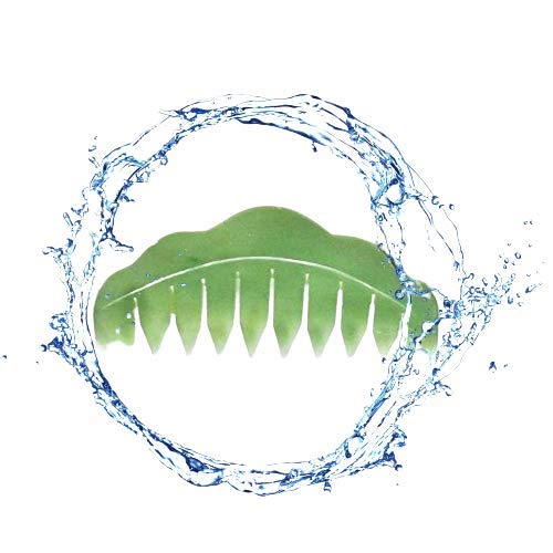 GingerChi Jade Comb for Head Massage Natural Guasha Stone Scraping Hair Comb ...