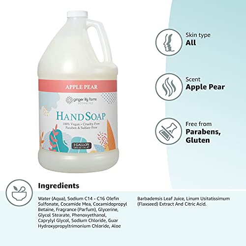 Ginger Lily Farms Botanicals All-Purpose Liquid Hand Soap Refill, 100% Vegan ...