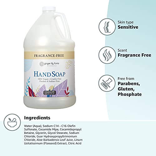 Ginger Lily Farms Botanicals All-Purpose Liquid Hand Soap Refill, Fragrance F...