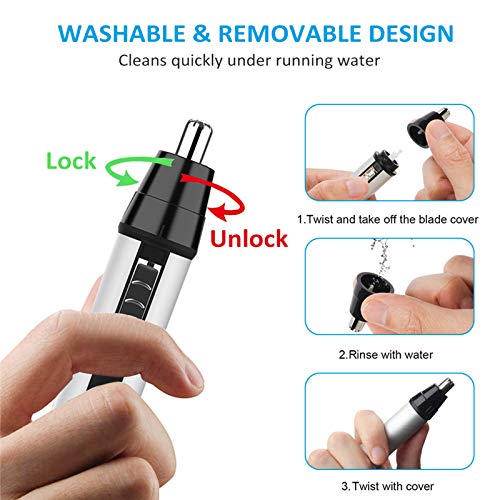 Ear and Nose Hair Trimmer for Men,Professional USB Rechargeable Nostril Nasal...