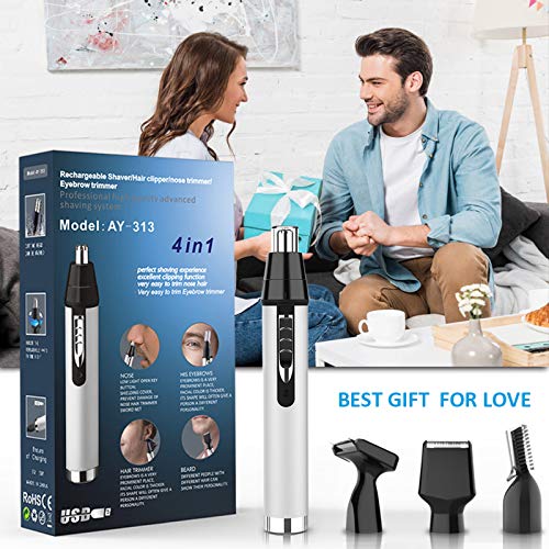 Ear and Nose Hair Trimmer for Men,Professional USB Rechargeable Nostril Nasal...