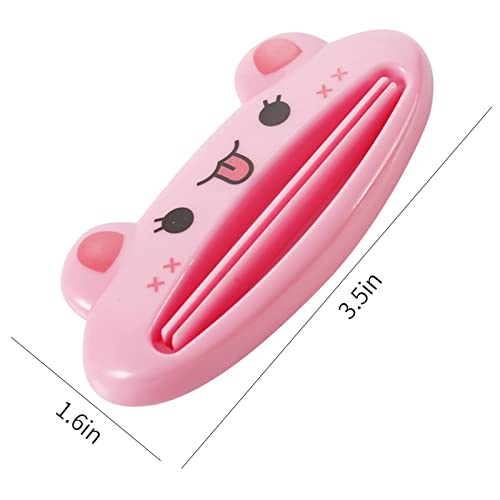 4 Pack Toothpaste Squeezer,Cartoon Frog/Panda/Tiger/Pig Tube Squeezer Tool Di...