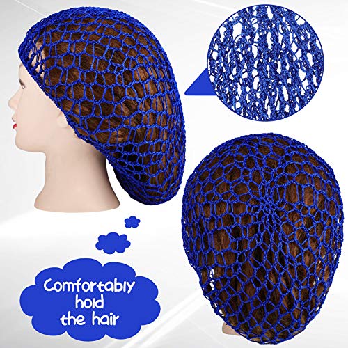 3 Pieces Mesh Hair Net Rayon Crochet Hair Nets Knit Snood Hat Crocheted Sleep...