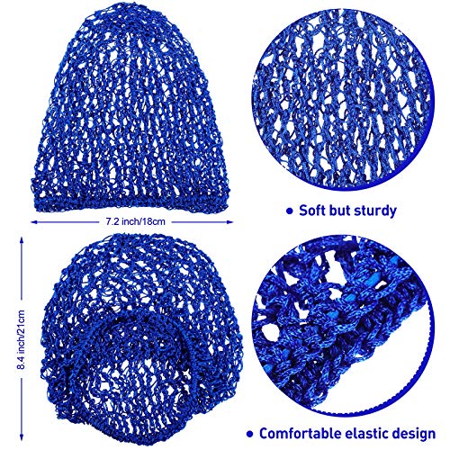 3 Pieces Mesh Hair Net Rayon Crochet Hair Nets Knit Snood Hat Crocheted Sleep...