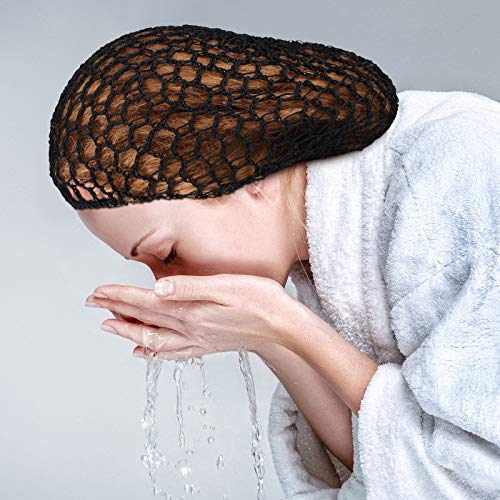 3 Pieces Mesh Hair Net Rayon Crochet Hair Nets Knit Snood Hat Crocheted Sleep...