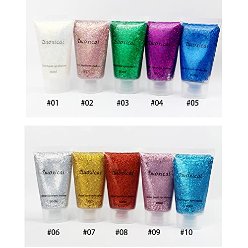 GL-Turelifes 30ml Sequins Chunky Glitter Liquid Eyeshadow Glitter Body Gel Fe...