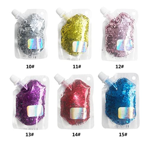 GL-Turelifes Body Glitter Gel, Easy to Apply&Remove 25g Mermaid Sequins Chunk...