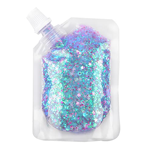 GL-Turelifes Body Glitter Gel, Easy to Apply&Remove 25g Mermaid Sequins Chunk...
