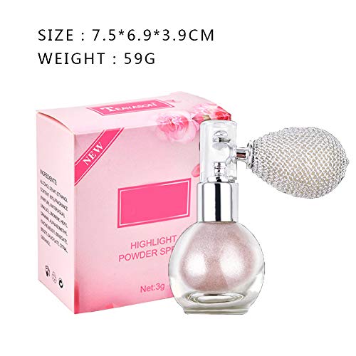 GL-Turelifes Highlighter Loose Powder Spray Glitter Powder Spray Shimmer Spar...