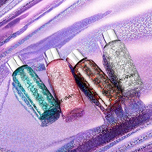 GL-Turelifes Mermaid Sequins Chunky Glitter Liquid Eyeshadow Glitter Body Gel...