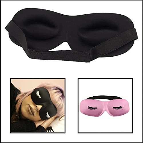 Eyelash Extension Sleep Mask | Contoured 3d Eye Mask | Pink Eye Covers For Sl...